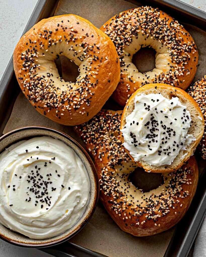 Two ingredients for protein-packed bagels