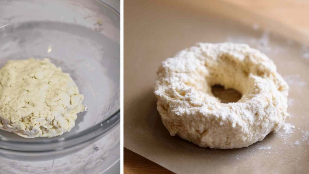 Shaped gluten-free cottage cheese bagels with sesame seeds