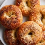 Close Up Air Fryer Bagels – Golden Protein Packed