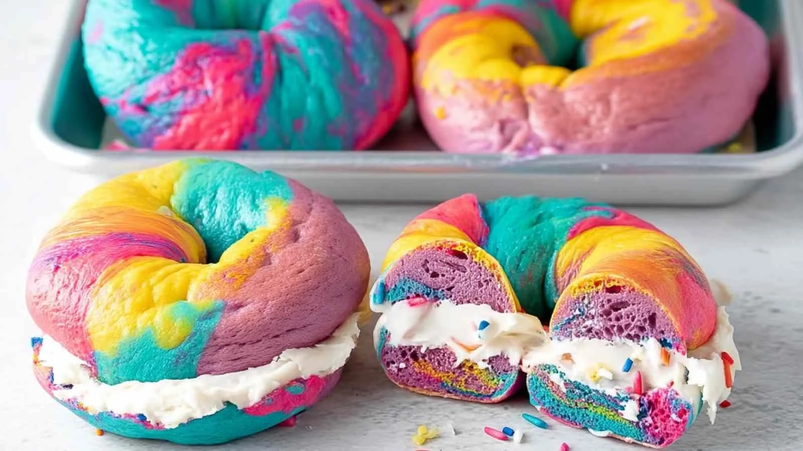 Rainbow Bagels Recipe