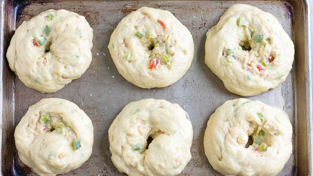 Shaped Chile Bagels Unbaked