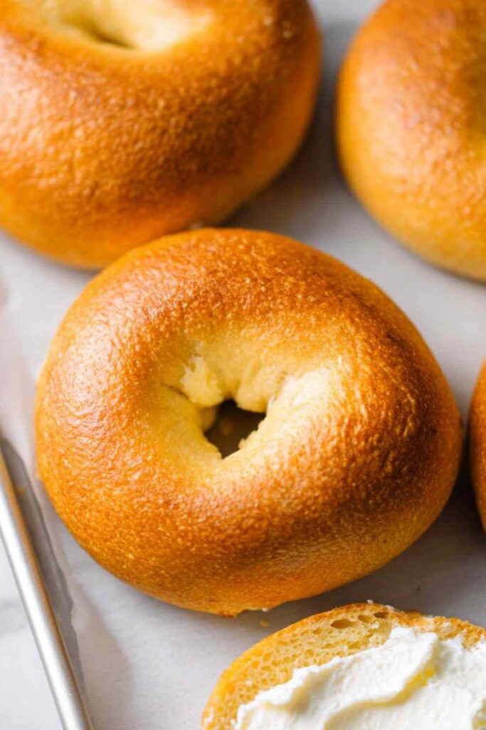 Close Up Egg Bagels Finished