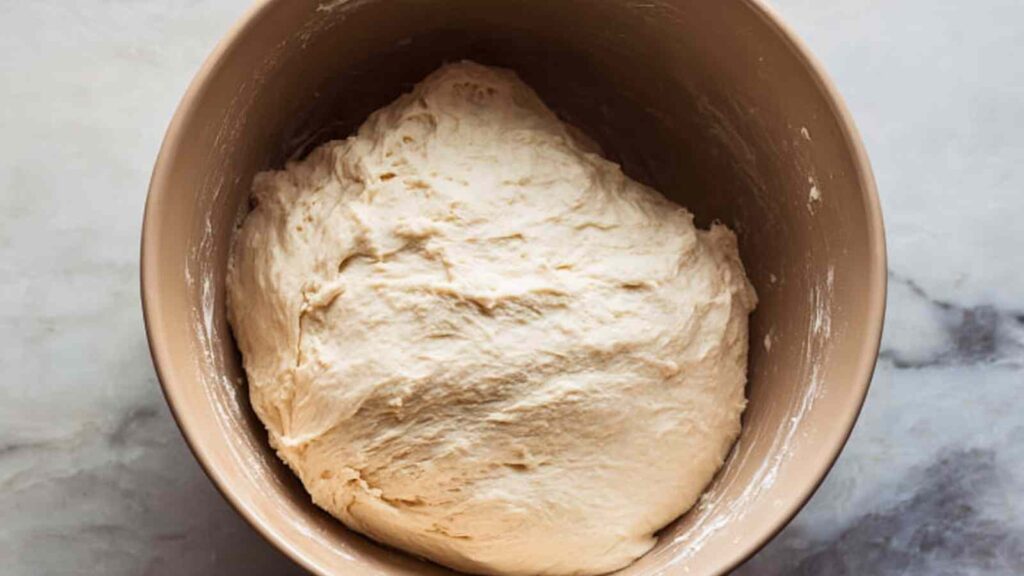 Cinnamon Roll Sourdough – Soft & Gooey Bliss 30 Dough After Rise in Bowl