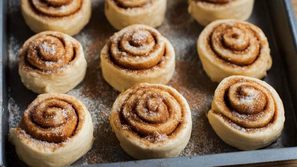 Cinnamon Roll Sourdough – Soft & Gooey Bliss 33 Unbaked Cinnamon Rolls in Pan