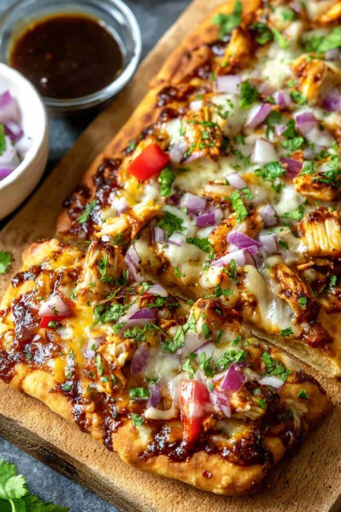 30 Minute BBQ Chicken Flatbread Recipe
