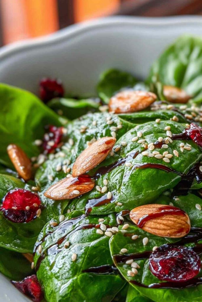 Christmas Cranberry Spinach Salad