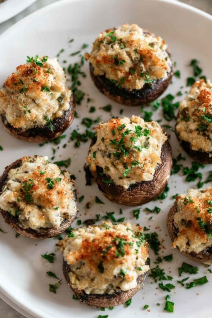Christmas Stuffed Mushrooms