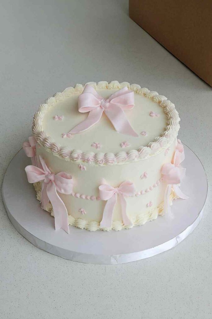 Classic Ribbon Bow Birthday Cake