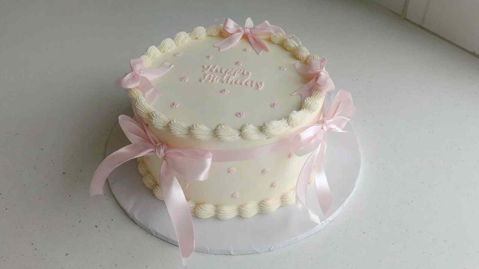 Classic Ribbon Bow Birthday Cake Recipe Blog Post