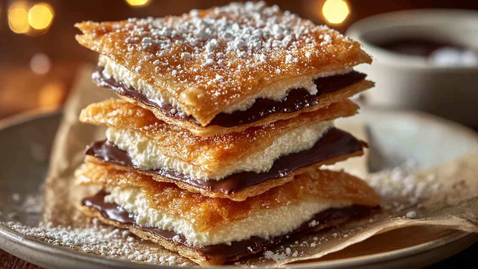 churro saltine toffee pieces with cinnamon sugar coating on white plate