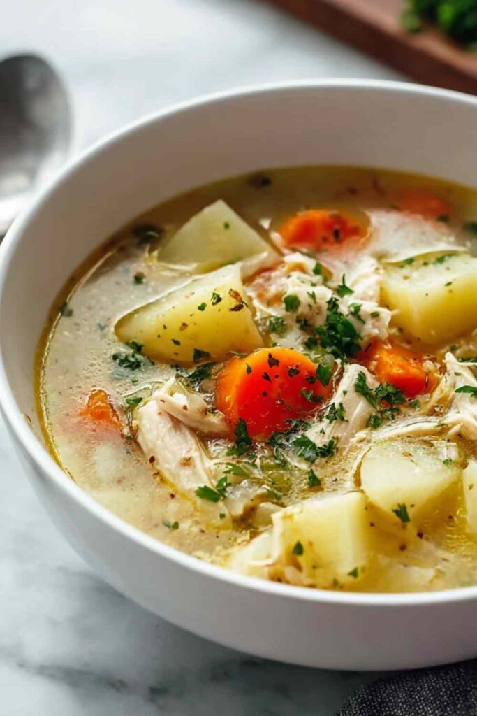 Easy Comforting Chicken Soup with Potatoes Perfect Family Recipe