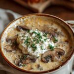 Easy Cottage Cheese Mushroom Soup - High Protein Comfort Food Recipe.