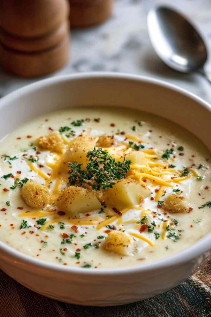 Easy Creamy Rustic Potato Soup Perfect Comfort Food