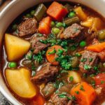 Easy Crockpot Beef and Vegetable Soup Recipe - Perfect Comfort Food.