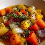 Easy Roasted Winter Vegetable Soup - Cozy Comfort Food Recipe.