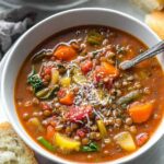 Hearty Minestrone Lentil Soup (High Protein, One-Pot Recipe!).