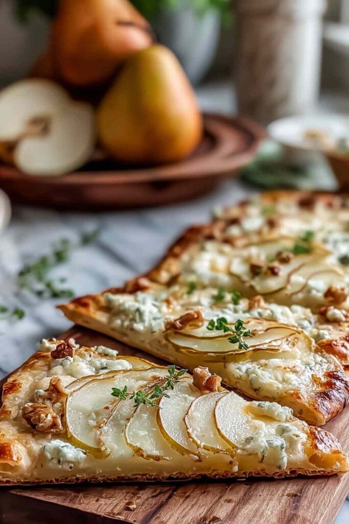 Pear and Gorgonzola Flatbread