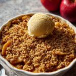 Perfect apple crumble recipe with golden crispy oat topping and tender apples