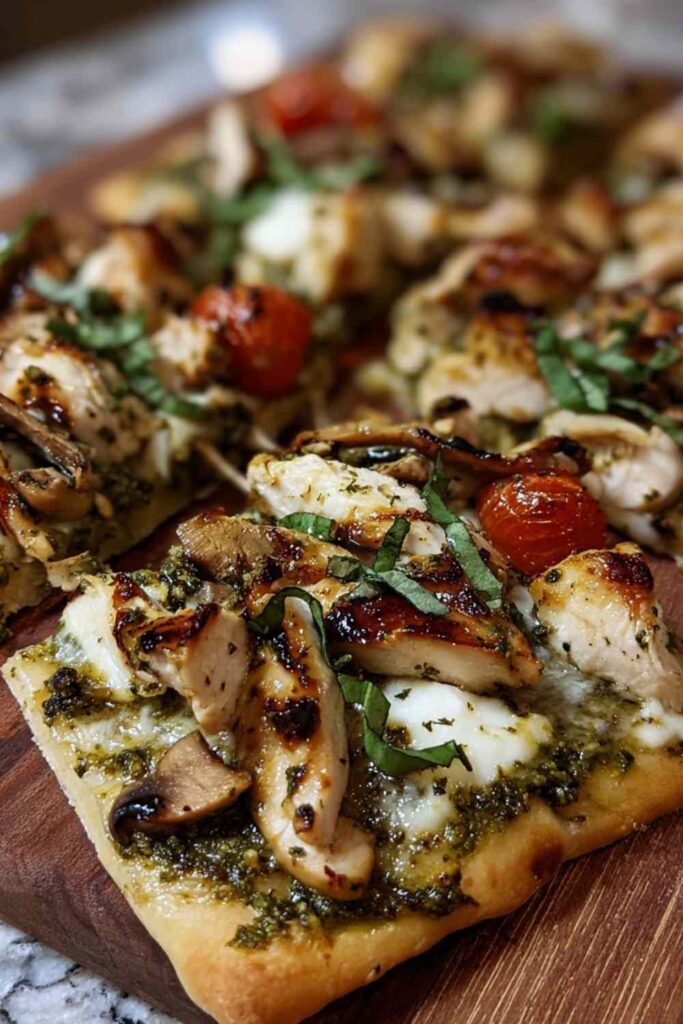 Pesto Chicken Flatbread