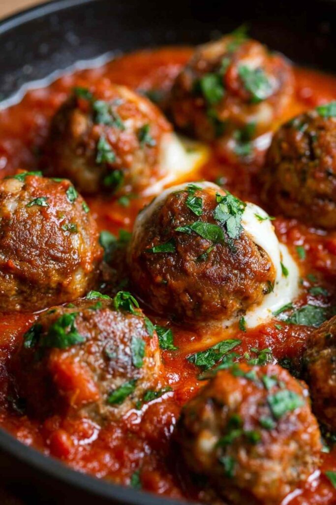 Stuffed Meatballs with Mozzarella Cheese 1