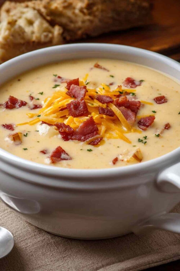 Wisconsin Bacon and Potato Cheese Soup Creamy Comfort Food Recipe