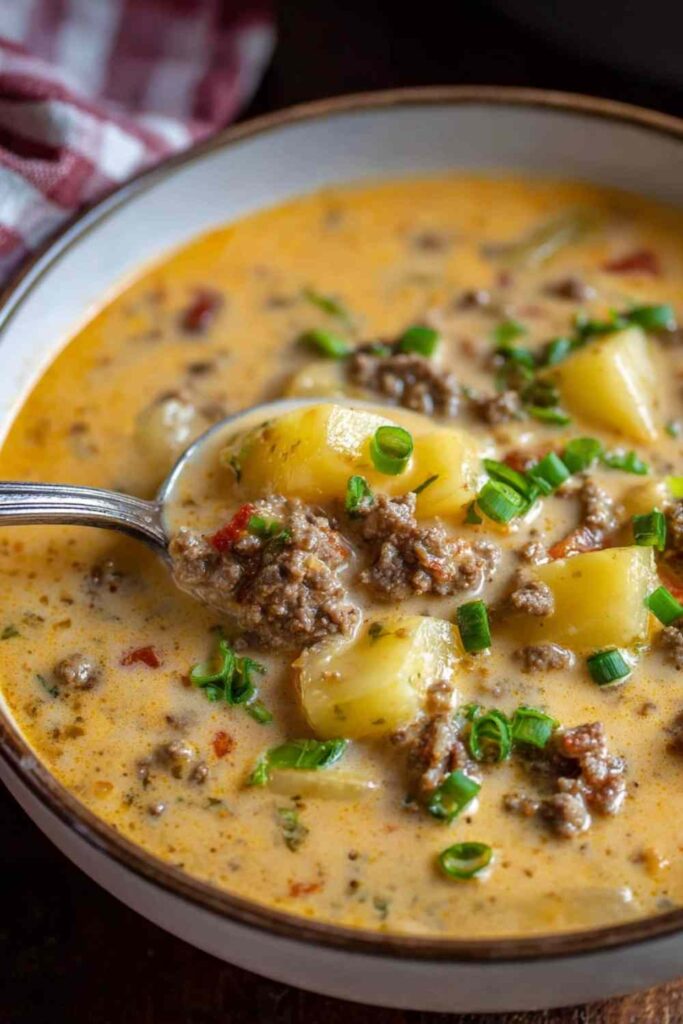 Cheesy Beef and Potato Soup 4 Cheesy Beef and Potato Soup 2