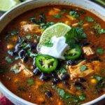 Chicken Poblano and Black Bean Soup