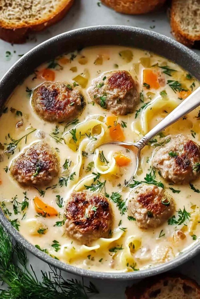 Cozy Swedish Meatball Soup - A Bowl of Pure Comfort