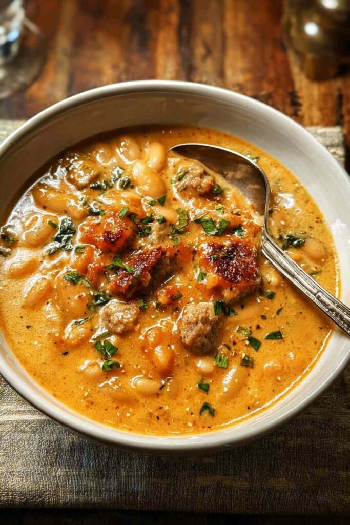 Creamy Bean Soup with Sausage 4 Creamy Bean Soup with Sausage