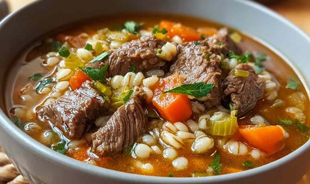 Crockpot Beef Barley Soup