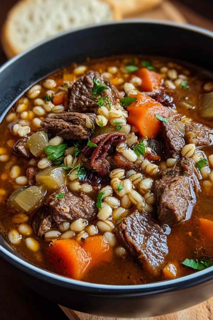 Crockpot Beef Barley Soup