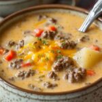 Crockpot Cheeseburger Soup.