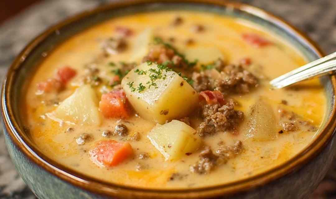 Crockpot Cheeseburger Soup
