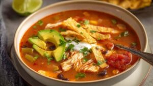 Chicken Tortilla Soup - Mexican Easy Chicken Tortilla Soup Recipe (One Pot Mexican Dinner!).