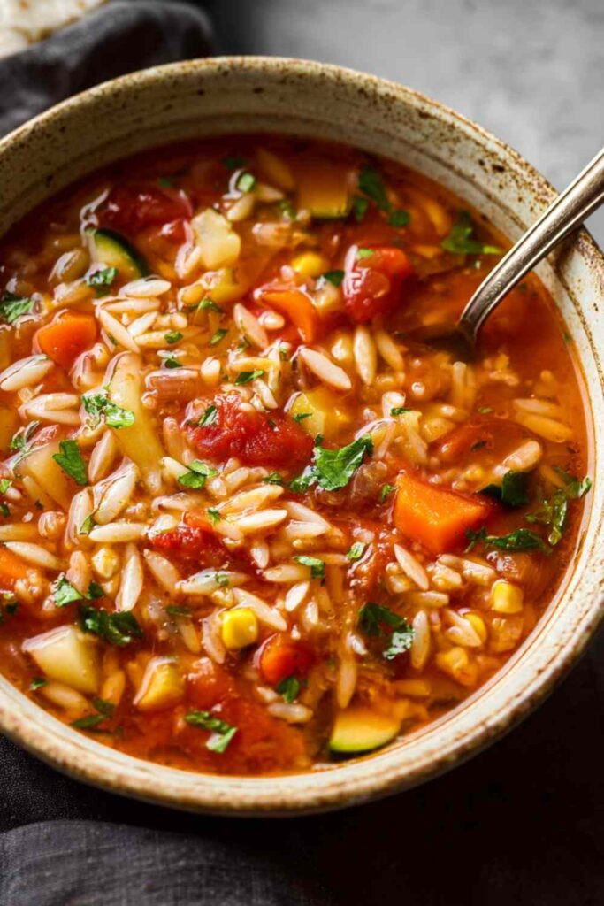 Easy Vegetable Orzo Soup Hearty One Pot Comfort Food