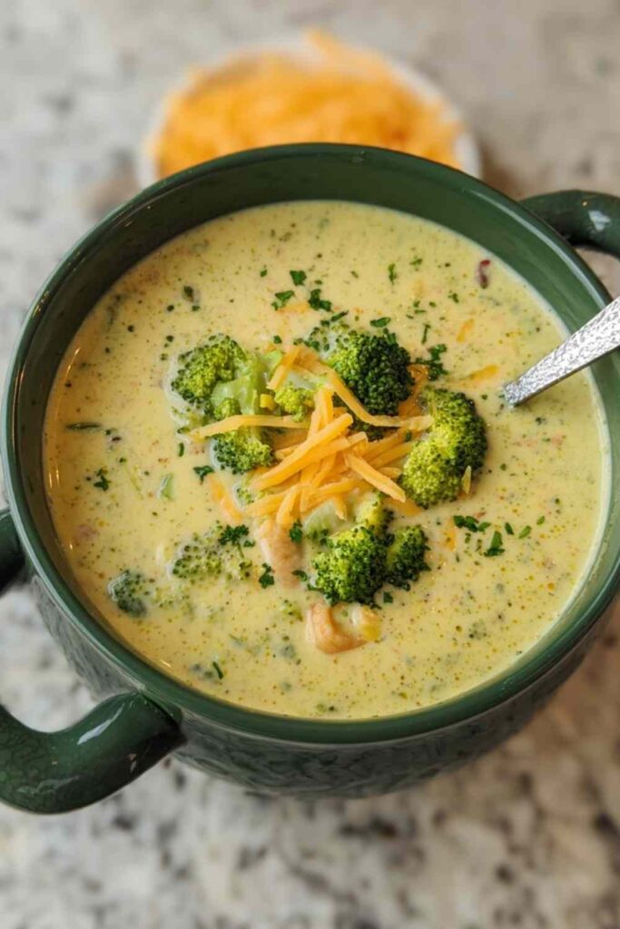 High Protein Broccoli Cheddar Soup