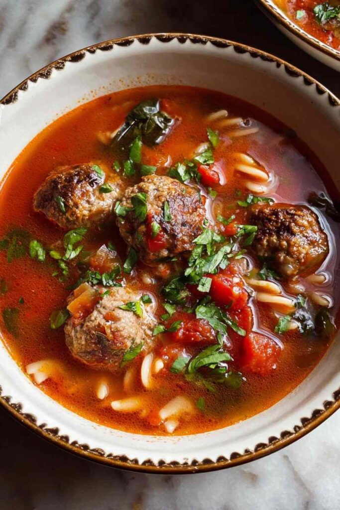 Italian Meatball Soup 4 Italian Meatball Soup