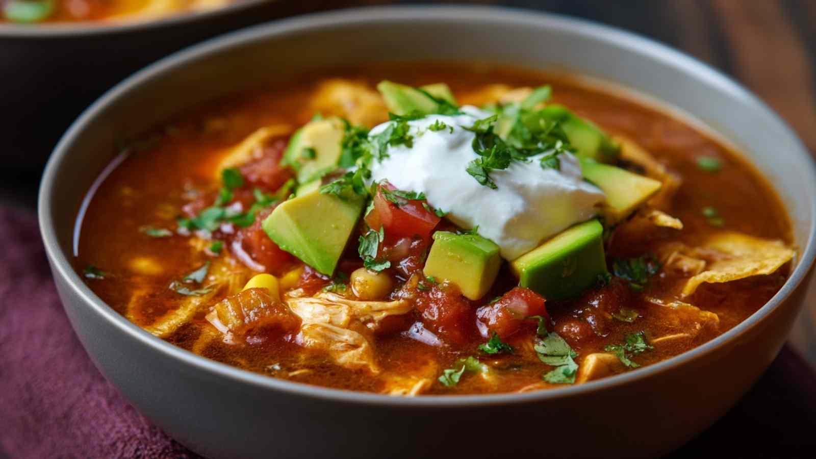 Pioneer Woman Chicken Tortilla Soup - Spicy, Hearty Comfort Food.