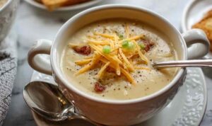 Roasted Garlic Cheddar Cauliflower Soup Roasted Garlic Cheddar Cauliflower Soup(1)