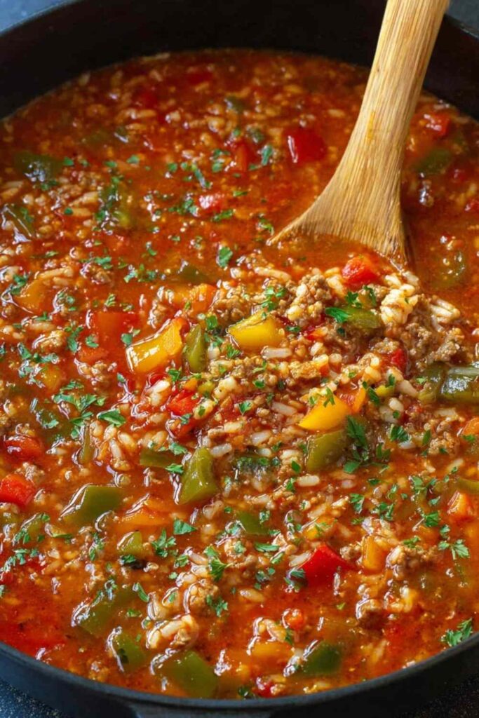 Stuffed Pepper Soup 4 Stuffed Pepper Soup 2