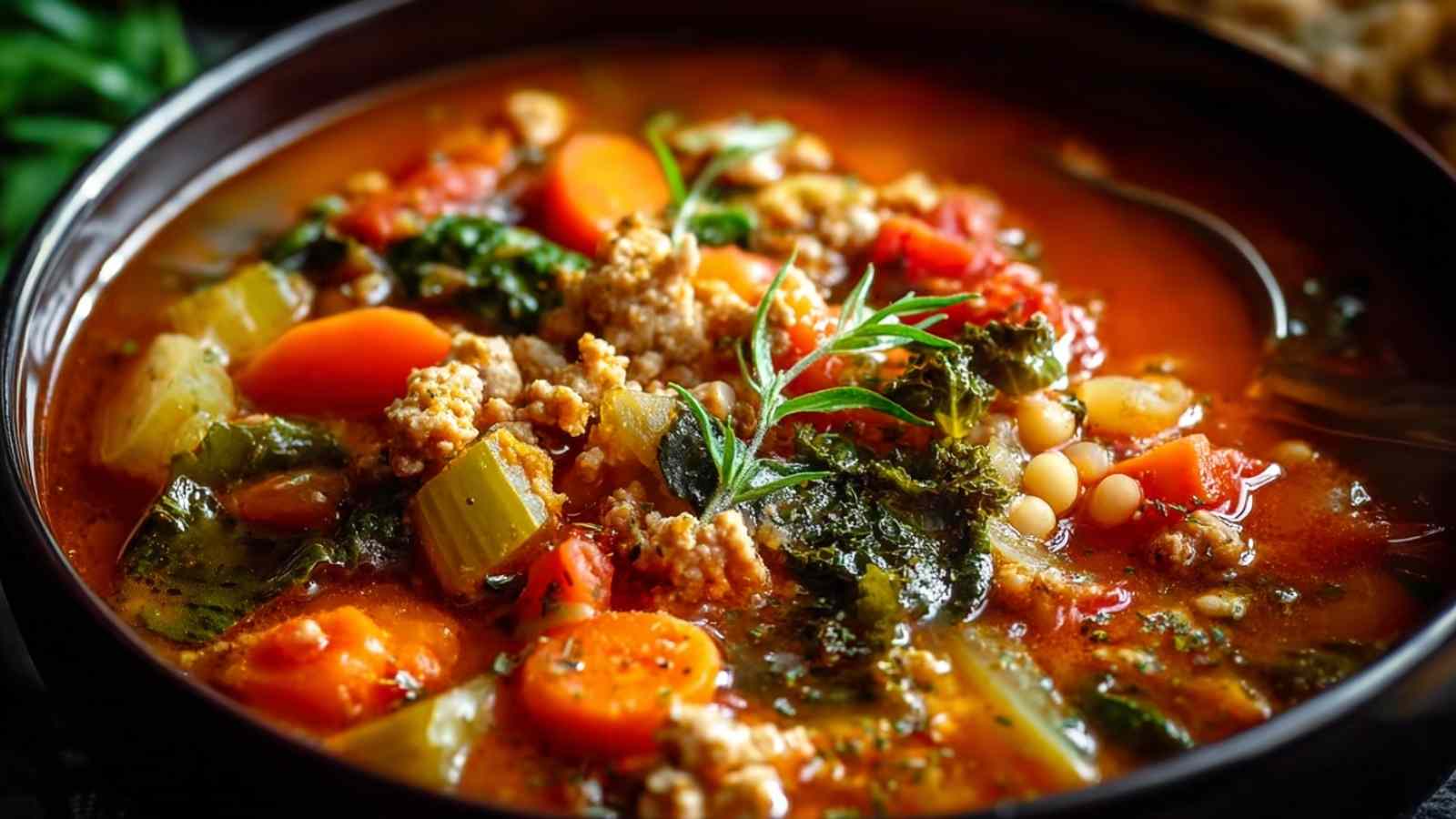 Turkey Vegetable Soup Weight Loss Recipe - Only 250 Calories Per Bowl!.