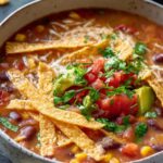 Easy Creamy Vegetarian Tortilla Soup Recipe - Crockpot Comfort Food