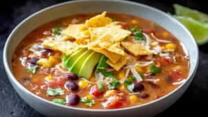 Creamy Vegetarian Tortilla Soup Easy Creamy Vegetarian Tortilla Soup Recipe - Crockpot Comfort Food