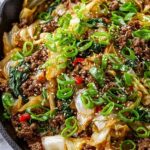 Asian-Inspired Beef & Cabbage Skillet