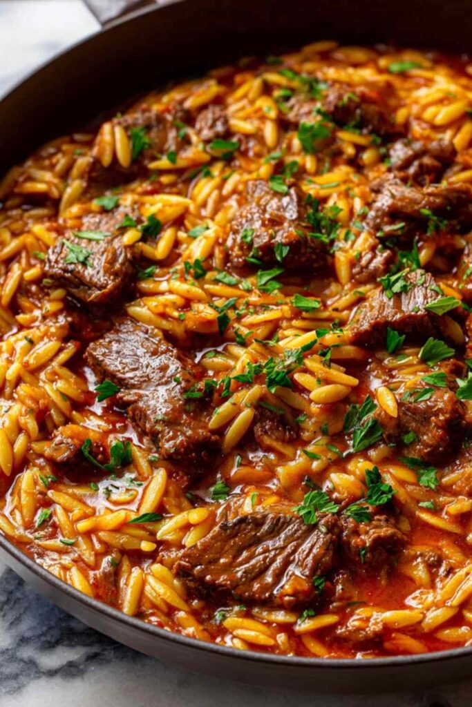 Beef Giouvetsi Braised Beef and Orzo