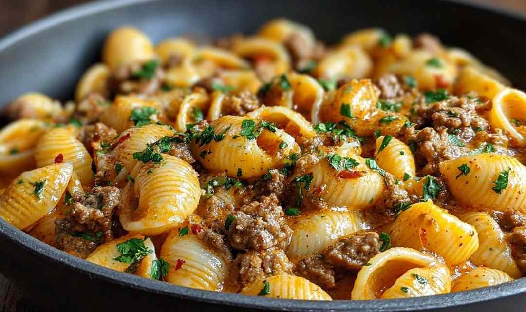 Creamy Beef and Shells