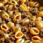 Creamy Beef and Shells