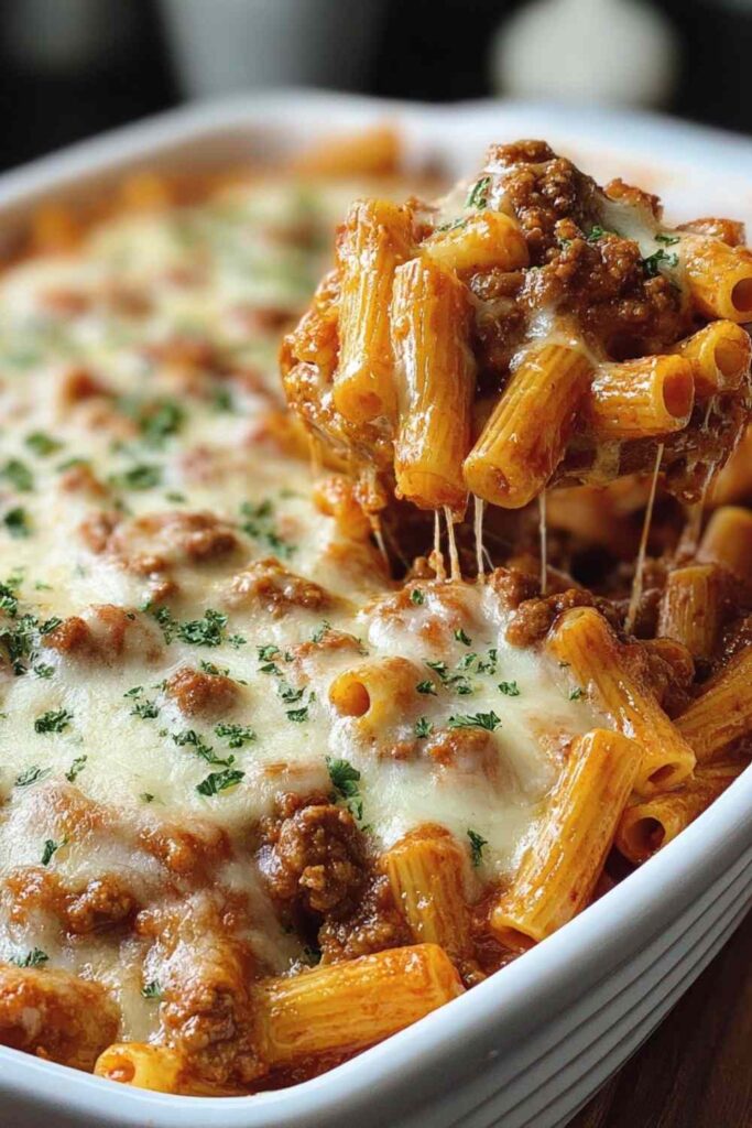 Creamy Cheesy Baked Ziti