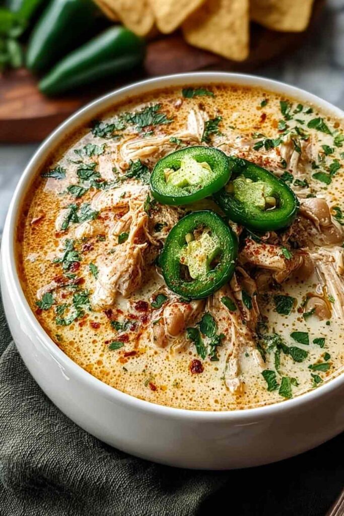 Creamy Jalapeño White Chicken Chili