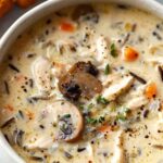 Creamy Mushroom Chicken and Wild Rice Soup
